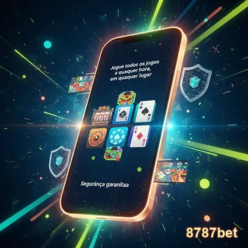 Imagem mostrando jogos de celular com segurança no 8787bet.